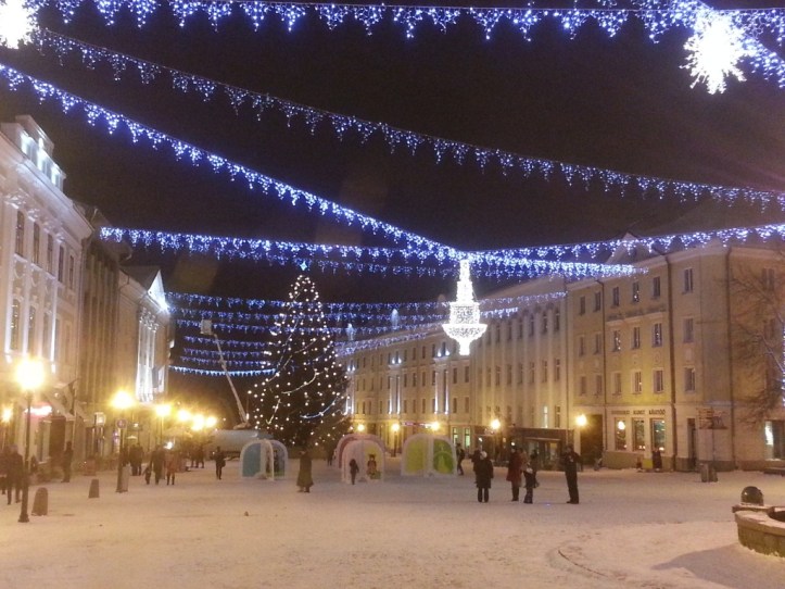 Julstämning så det förslår, oerhört vackert i den glittrande nyfallna snön