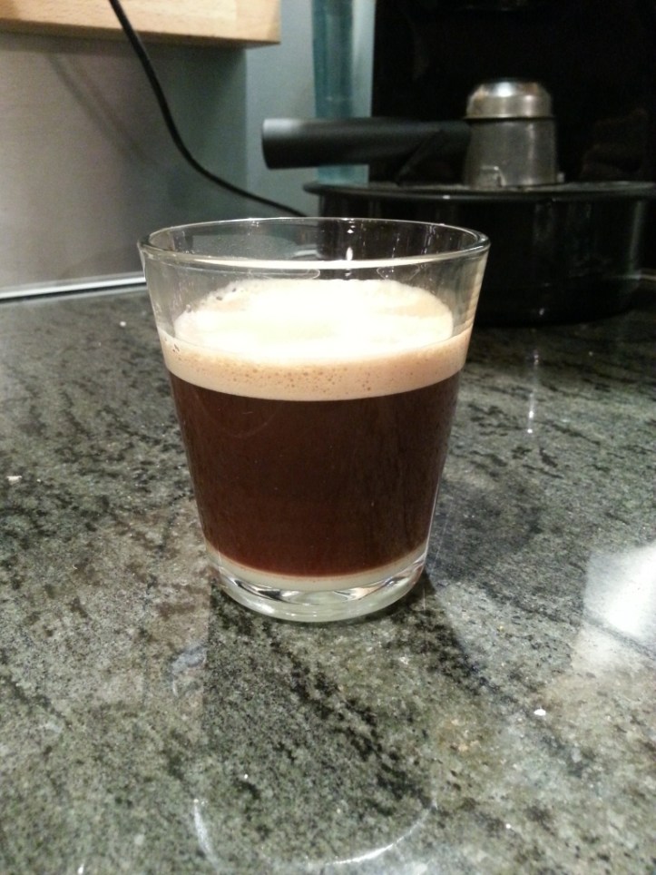 Perfekt crema; gyllene, tät och hög