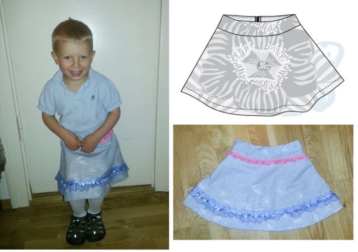 194 Garden Flower kjol strl 92, alla i samma