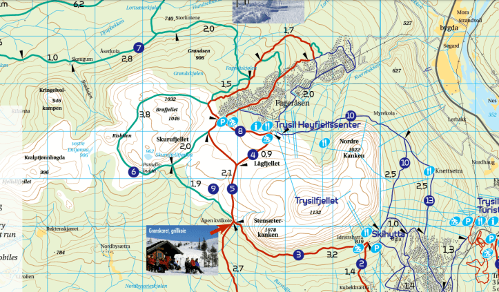 Spår runt Trysilfjellet