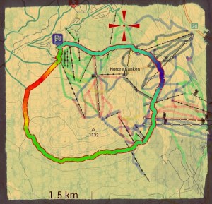 Krysset visar var skatten finns. 