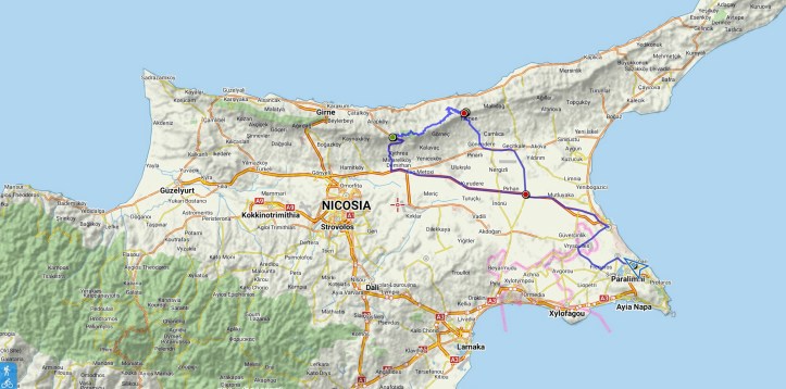 Tur from Paralimni till Kyreniabergen